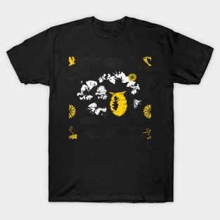 Minimalist Bee Pattern T-Shirt